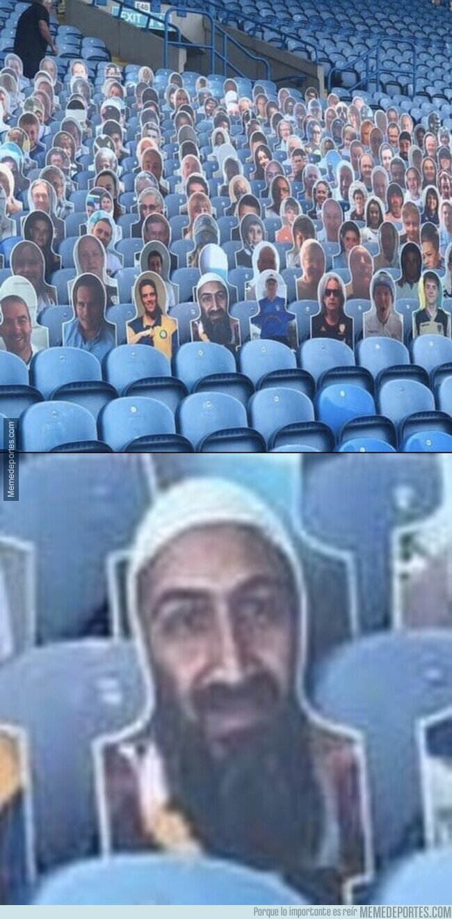 1136957 - No olvidemos nunca que un fan del City pagó para tener a Bin Laden como uno de los espectadores en el regreso de la Premier