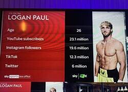 Enlace a Como Logan Paul no tiene estadísticas deportivas, pusieron sus números de redes sociales