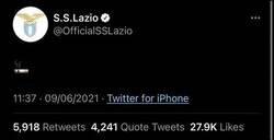 Enlace a Así es como la Lazio hace oficial el fichaje de Sarri
