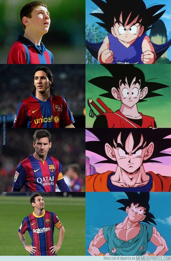 1141685 - La vida de Messi y Goku totalmente paralela