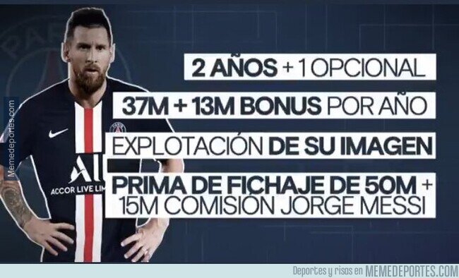 1141812 - Este es el auténtico pastizal que se va a llevar Messi y su padre del PSG en dos años