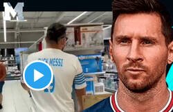 Enlace a Tremenda imagen la de este aficionado del Olympique de Marsella destrozando televisores en este centro comercial con la camiseta de 