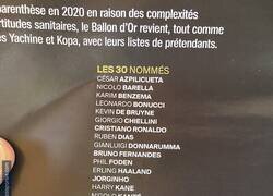 Enlace a Filtrada la lista de los 30 nominados al Balón de Oro de France Football
