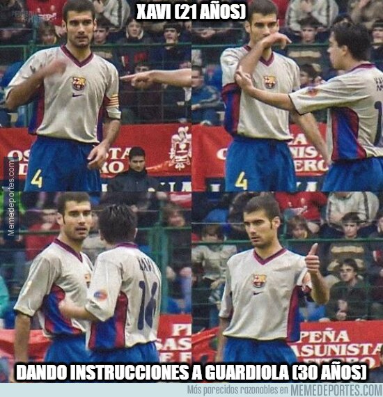1148506 - Xavi a los 21 años le daba instrucciones a Guardiola con 30 años