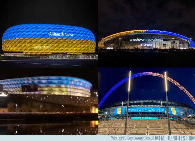1155954 - Estadios que lucieron los colores de la bandera de Ucrania