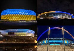 Enlace a Estadios que lucieron los colores de la bandera de Ucrania