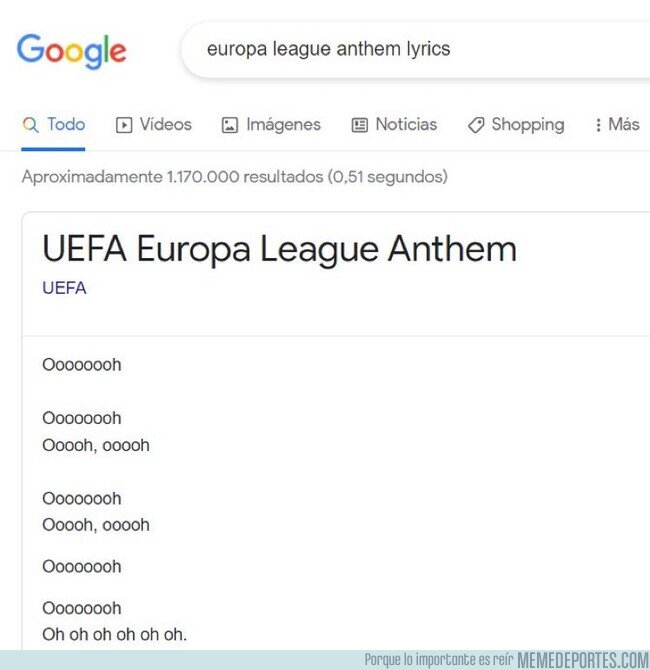 1156741 - Muy fan de la letra del himno de la Europa League