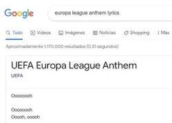 Enlace a Muy fan de la letra del himno de la Europa League