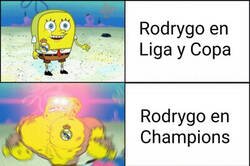 Enlace a Rodrygo y su idilio con la Champions