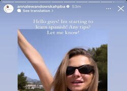 Enlace a La mujer de Lewandowski está aprendiendo español