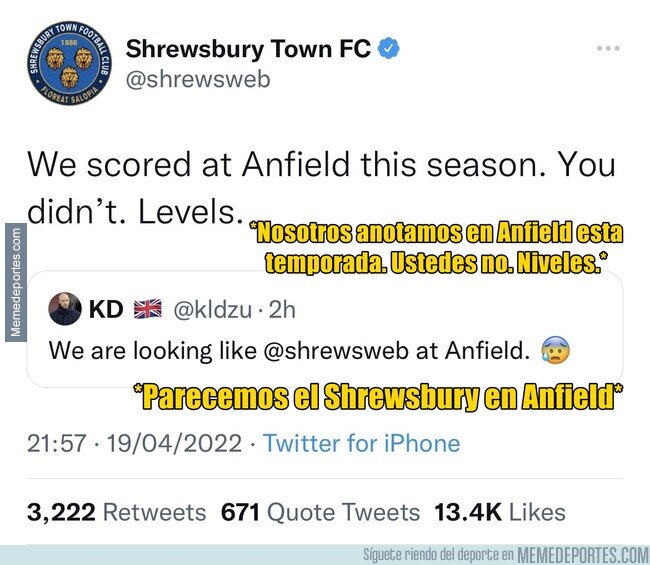 1159722 - Shrewsbury FC, sin piedad.