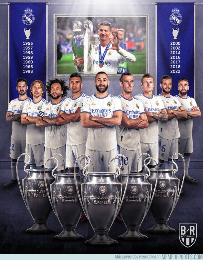 1162590 - 9 jugadores del Real Madrid con 5 Champions (+ CR7)