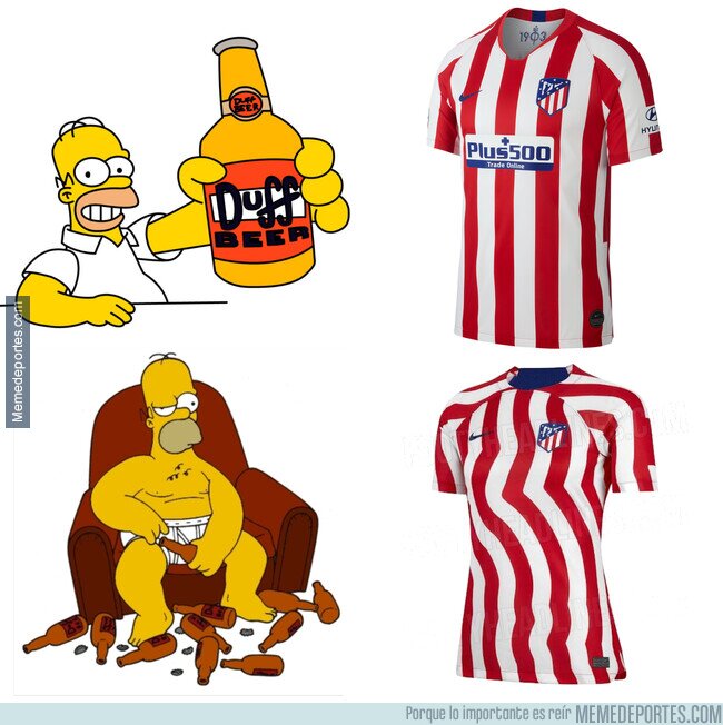 La camiseta del atleti parece que la hecho un borracho