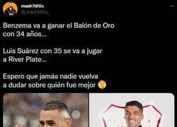 Enlace a Un cartel sobre Benzema y Suárez