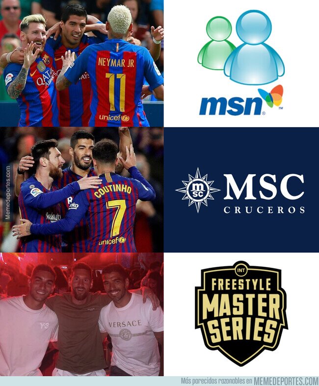 1164501 - Messi y Suárez forman una marca a la que se juntan con alguien