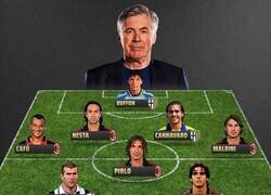 Enlace a El 11 ideal de jugadores entrenados por Ancelotti