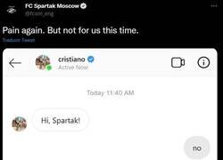 Enlace a El Spartak no desperdicia una oportunidad para echarse unas risas con Cristiano