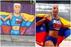 Enlace a El mural que le hicieron a Yulimar Rojas en Venezuela se parece a Dennis Rodman