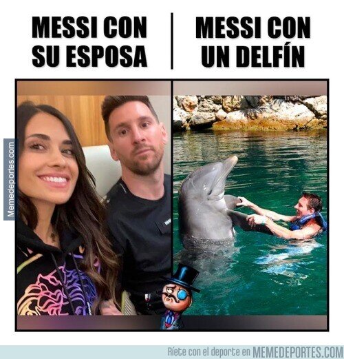 1167004 - Messi con un delfín