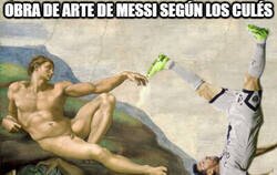 Enlace a Messi y su obra de arte