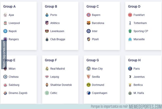 1168499 - Estos son los grupos de la Champions para la temporada 2022-23
