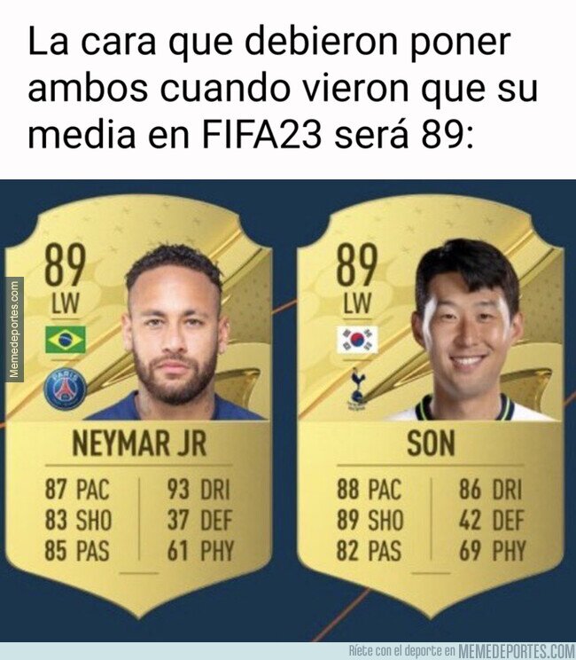 1169921 - Neymar no bajaba de 90 desde el FIFA 16