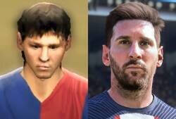 Enlace a El primer modelo de Messi en un FIFA vs el último