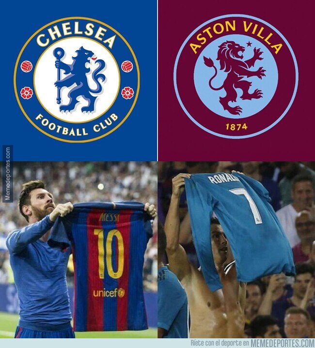 1174131 - El Aston Villa saca un escudo idéntico al del Chelsea