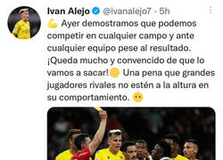 Enlace a El palo de Ivan Alejo, jugador del Cádiz a Vinicius en Twitter