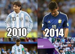 Enlace a Messi siendo Messi en los mundiales sin importar el rival ni el nivel de su selección