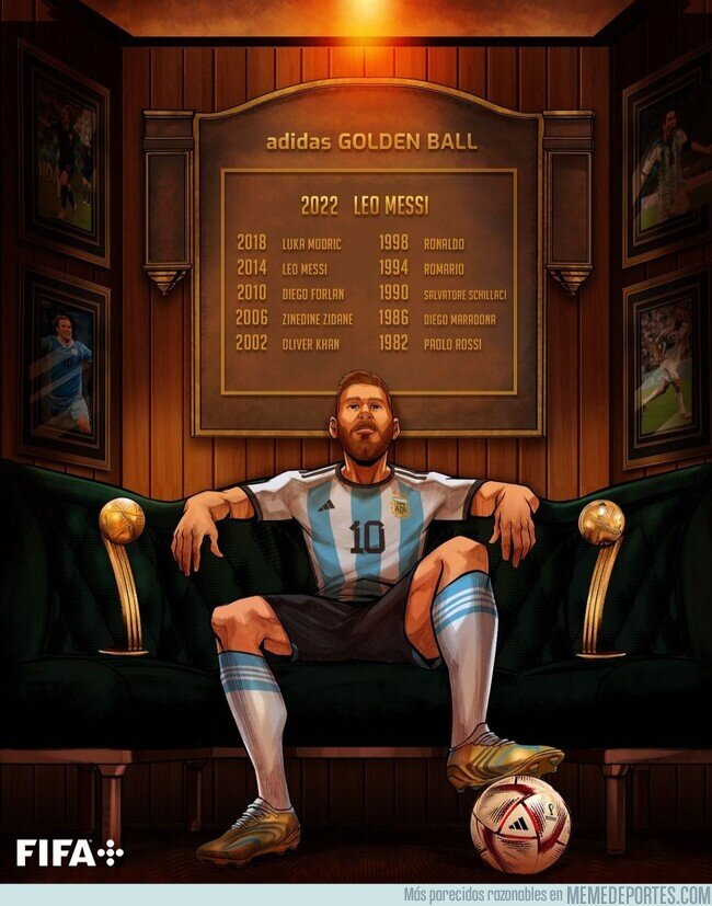1177133 - Leo Messi, el único jugador de la historia con dos balones de oro mundialistas