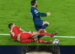 Enlace a Pavard aprovechando que Messi no llevaba guardaespaldas