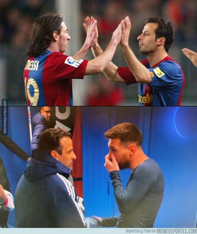 1185121 - Messi y un inesperado encuentro con el mítico Ludovic Giuly