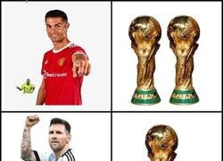 Enlace a Ronaldo tiene más mundiales que Messi. Textualmente, correcto.