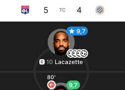 Enlace a Lacazette y Wahi marcan 4 goles cada uno en el Lyon-Montpellier