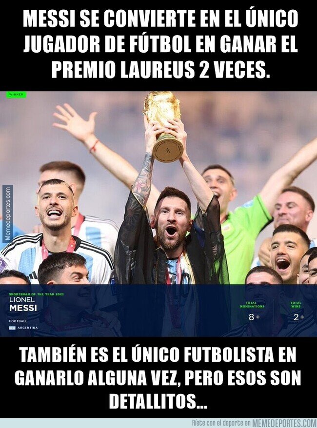 1187626 - Messi es elegido por Laureus como el mejor deportista del año