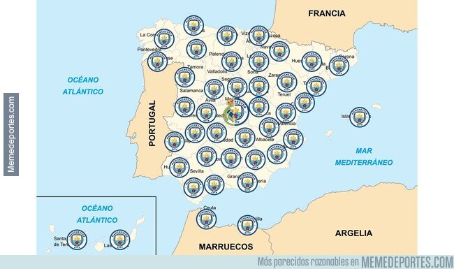 1187718 - El mapa de España durante el duelo de Champions