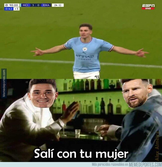 1188715 - Julian Alvarez apuñaló a Messi por la espalda