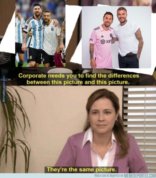 1192441 - Dos fotos de Messi con la misma persona