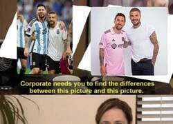 Enlace a Dos fotos de Messi con la misma persona