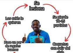 Enlace a El ciclo de Dembélé en el Barça