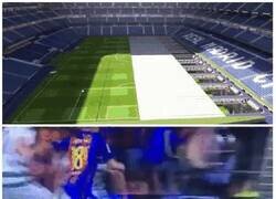 Enlace a El Barça ya sufrió las inconveniencias del césped retráctil en 2017