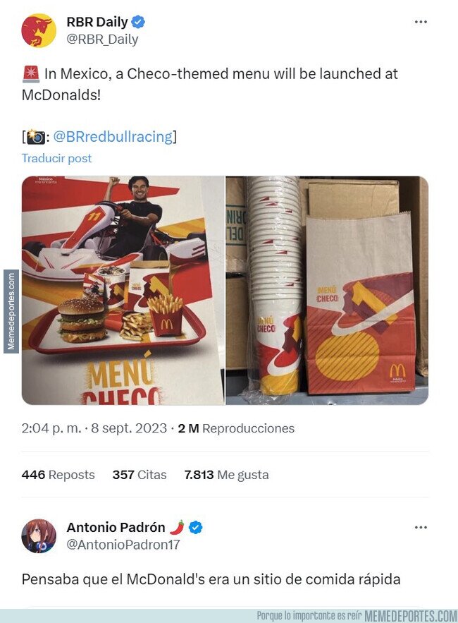 1195765 - La colaboración de Checo Pérez con McDonald's