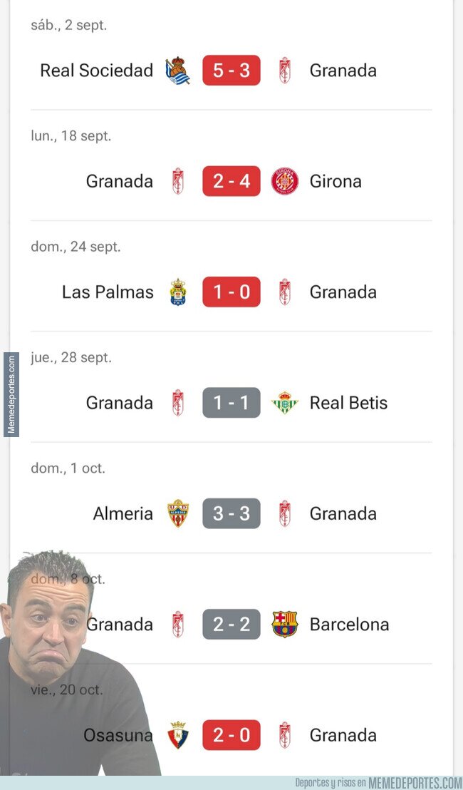 1198065 - Los últimos partidos del Granada... ¡y el Barça no pudo ganar!
