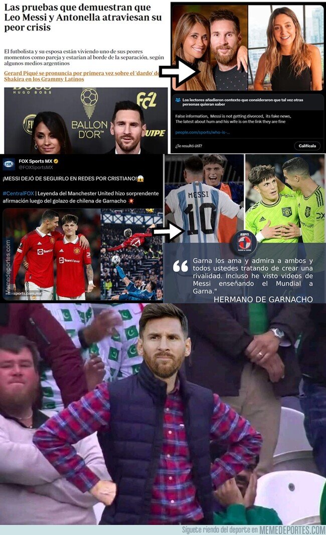 1199292 - Dos fake news sobre Messi desmentidas en menos de una semana