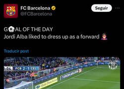 Enlace a La cuenta oficial del FC Barcelona recordando un gol offside, ya ni disimulan