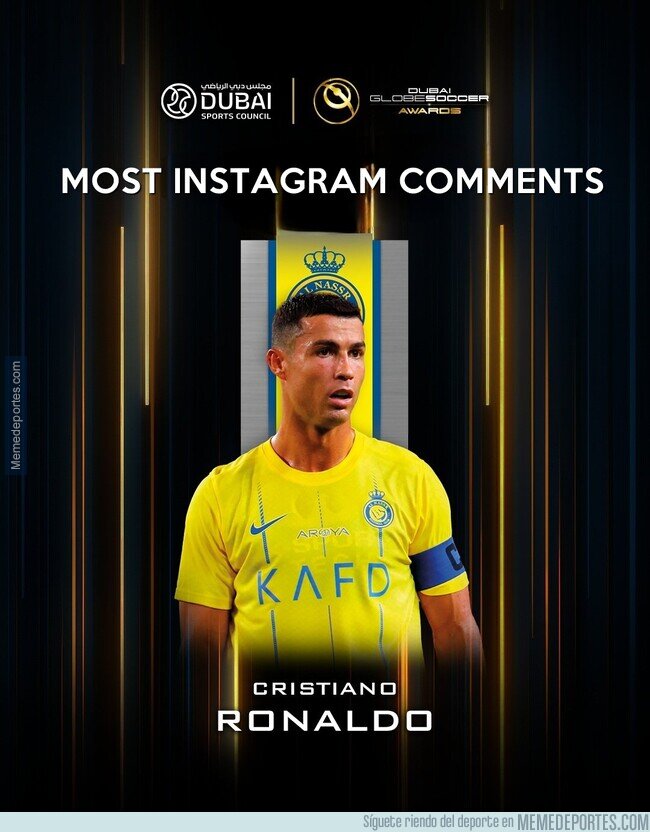 1200785 - Cristiano ha ganado el premio a más comentarios de Instagram. FELICIDADES!