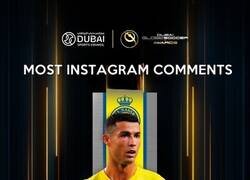 Enlace a Cristiano ha ganado el premio a más comentarios de Instagram. FELICIDADES!