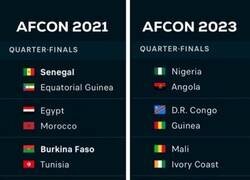 Enlace a De locos: Ningún equipo de los cuartos de final de la anterior Copa África se clasificó a los cuartos de esta.