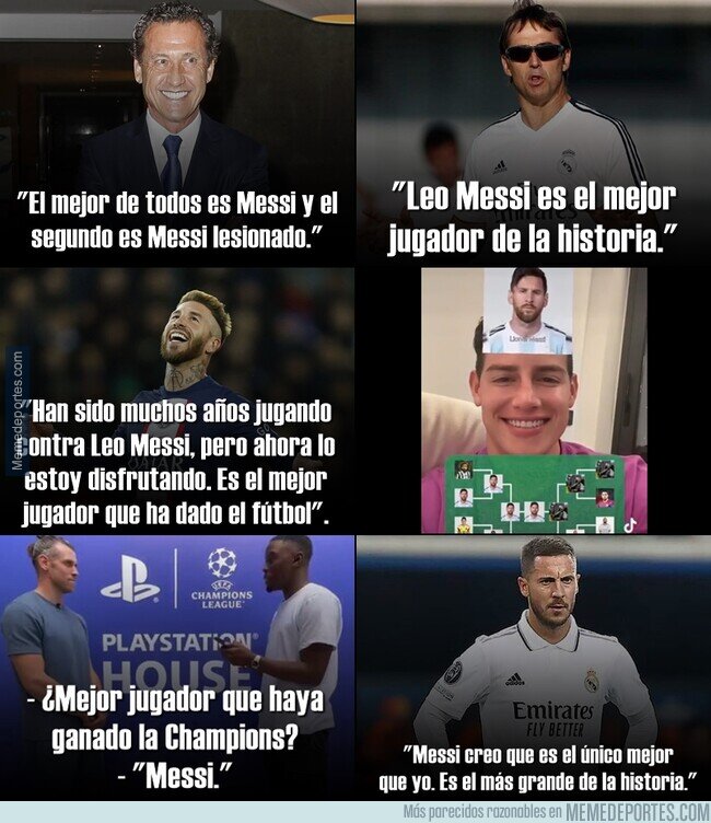 1201274 - Una breve lista de Ex-madridistas eligiendo a Messi como el mejor. Se acaban los pretextos